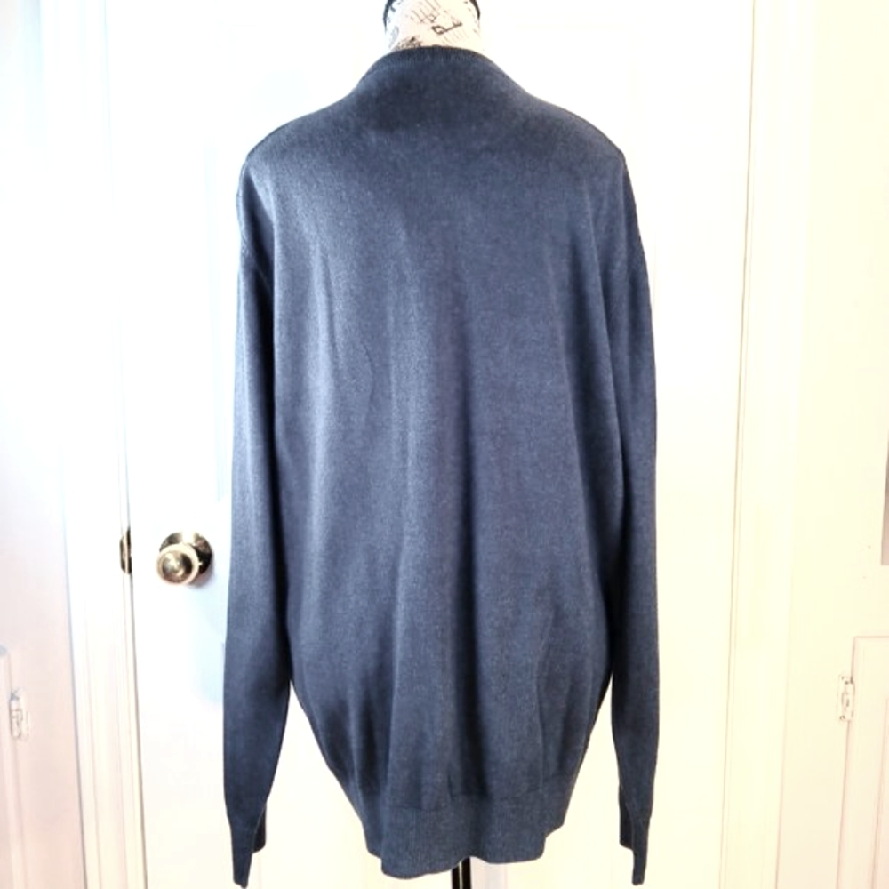 NWT Denver Hayes Men's Lightweight Knit Sweater Size L Navy Blue Crewneck - Picture 11 of 12